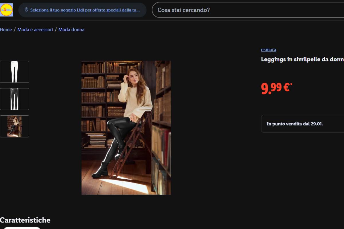 leggins lidl offerta