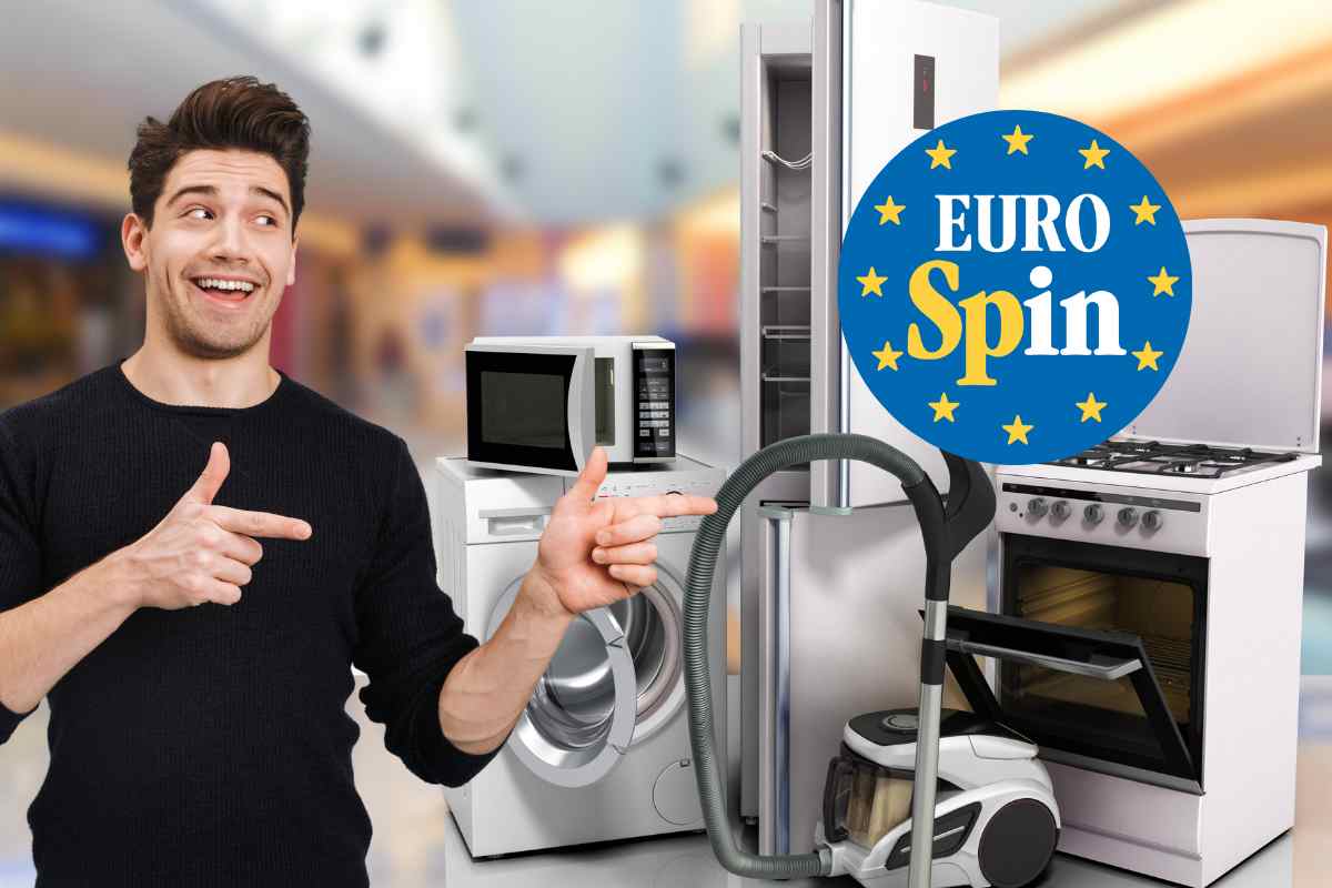 logo eurospin uomo indica elettrodomestici