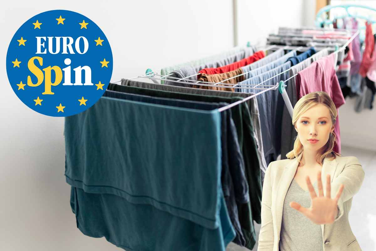 stendibiancheria logo eurospin donna stop