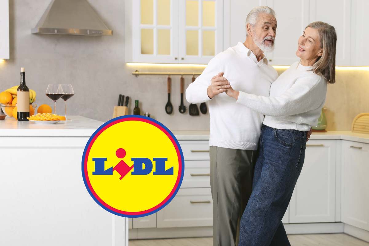 logo lidl coppia cucina cena